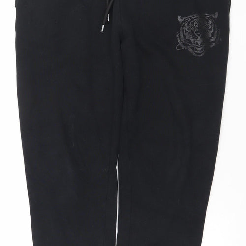 Closure London Men's Black Joggers Medium Animal Logo Sweatpants