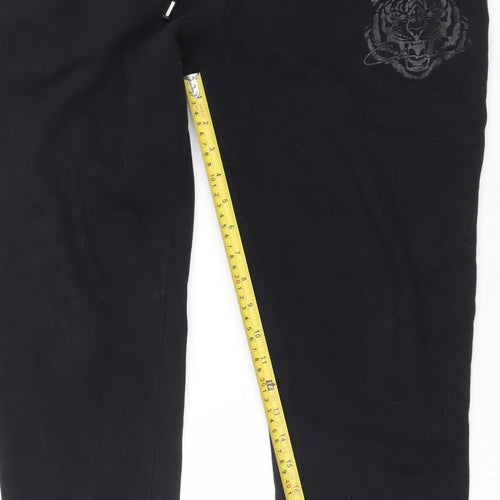 Closure London Men's Black Joggers Medium Animal Logo Sweatpants