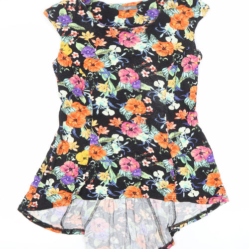 South Womens Multicoloured Floral Tunic Top Size 12 Viscose Blend