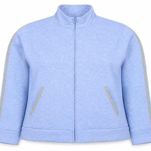 Joie de Vivre Women Blue Full Zip Sweatshirt Size 16-18 Polyester Blend