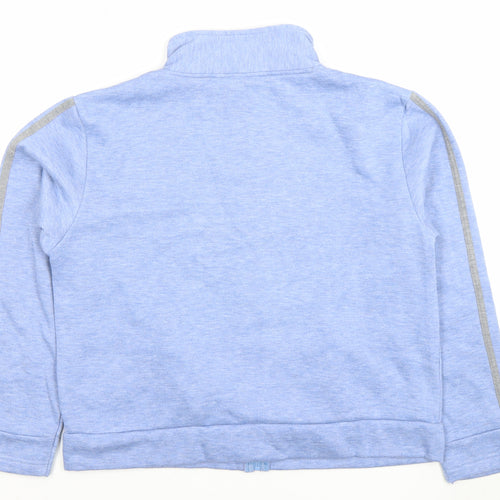 Joie de Vivre Women Blue Full Zip Sweatshirt Size 16-18 Polyester Blend