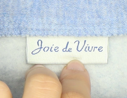 Joie de Vivre Women Blue Full Zip Sweatshirt Size 16-18 Polyester Blend