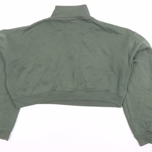 PrettyLittleThing Women’s Green 1/2 Zip Pullover Sweatshirt Size M