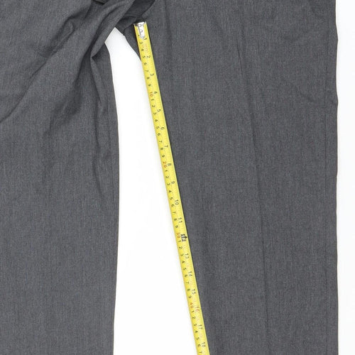 Dunnes Stores Men’s Grey Regular Fit Dress Pants 32W 33L Polyester Blend