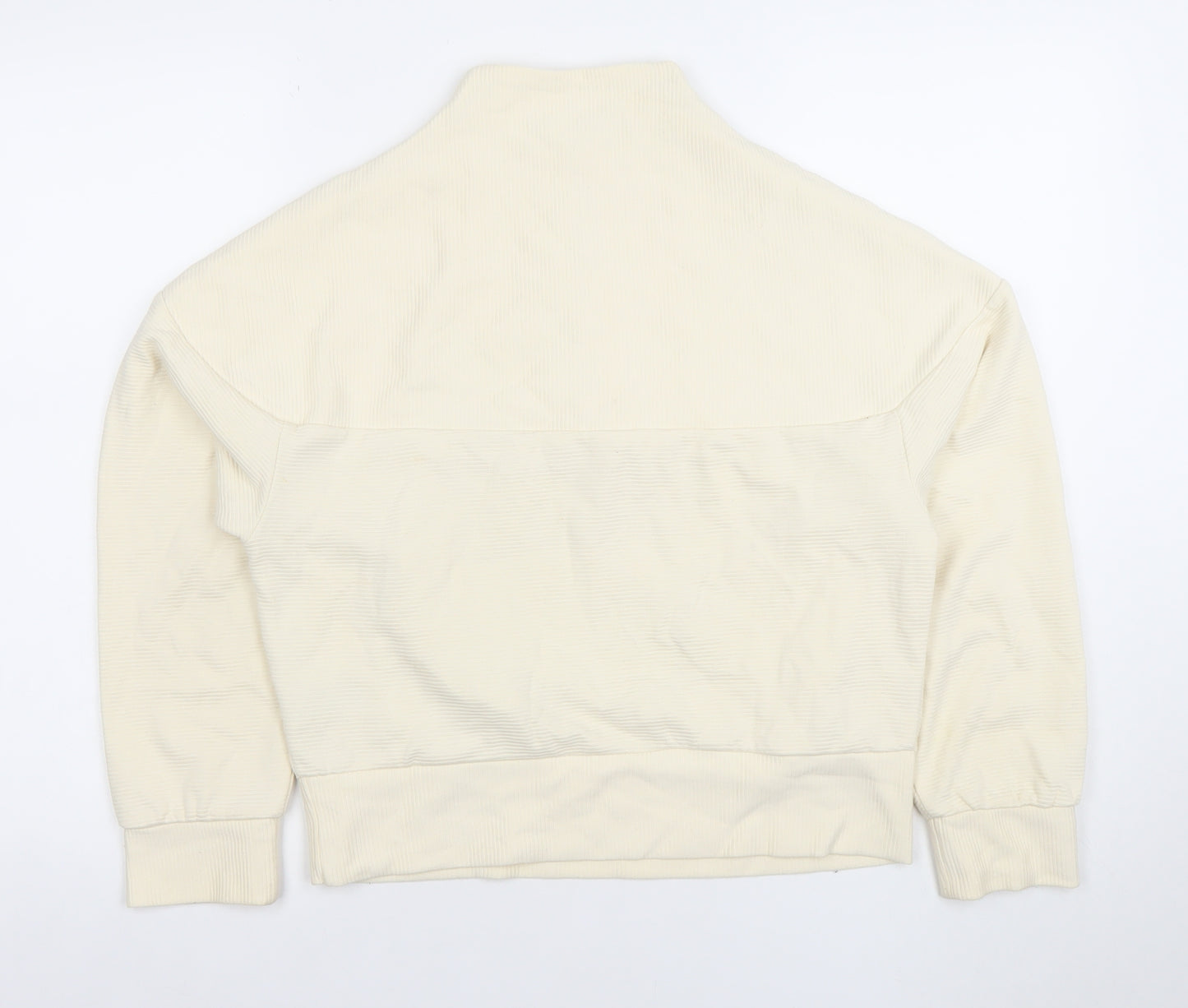 Primark Women's Beige 1/4 Zip Pullover Sweatshirt XS