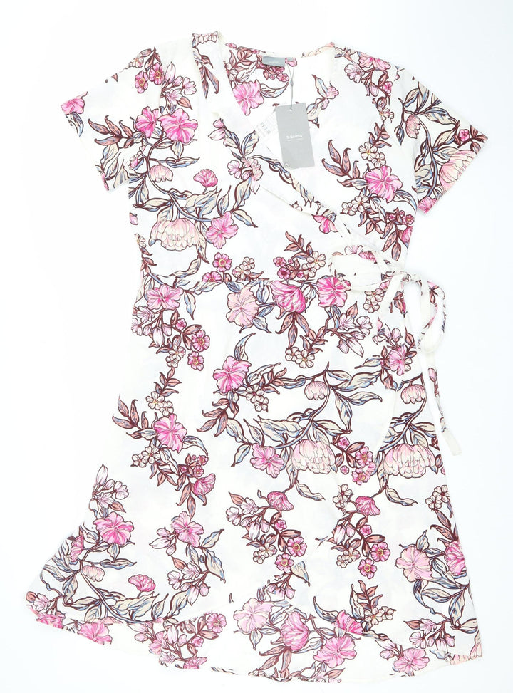 B.young Women’s Multicoloured Floral Wrap Dress Size 14