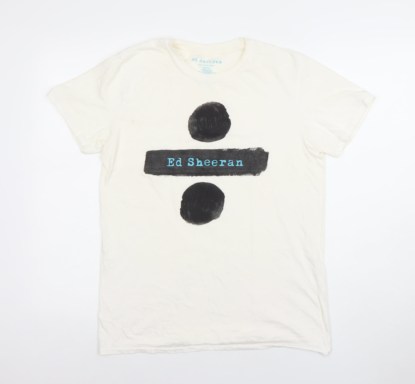 Ed Sheeran Women's White Medium Cotton Concert T-Shirt