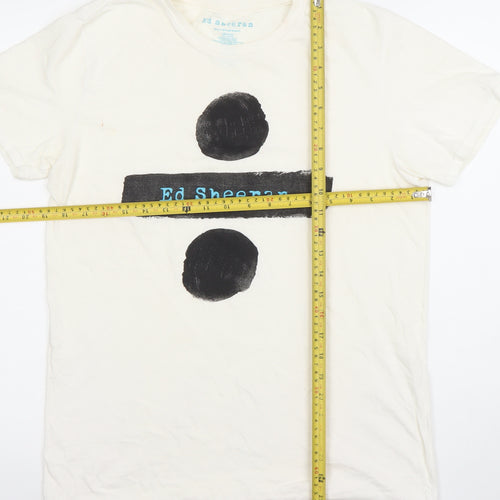 Ed Sheeran Women's White Medium Cotton Concert T-Shirt
