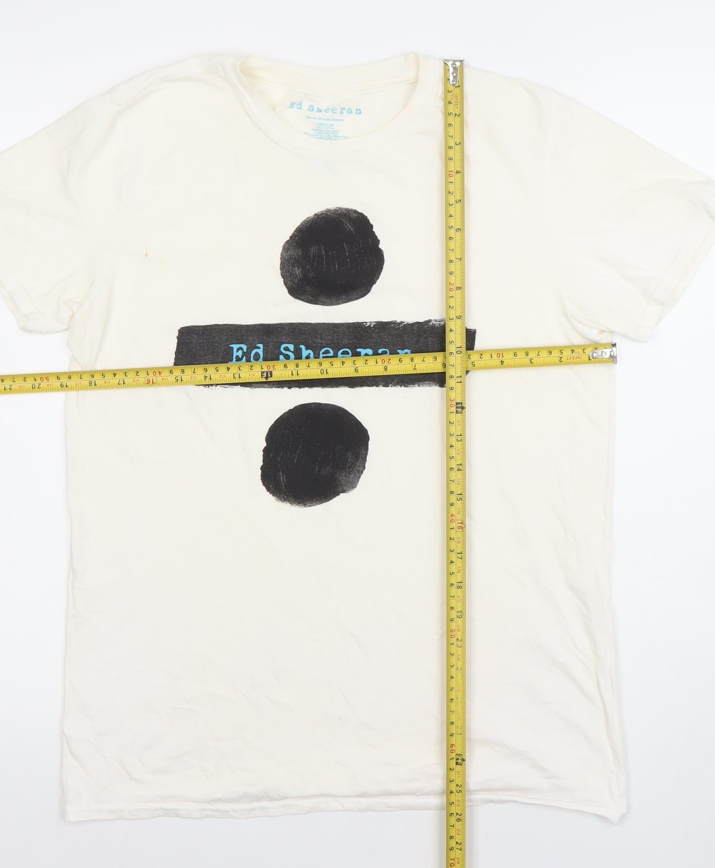 Ed Sheeran Women's White Medium Cotton Concert T-Shirt