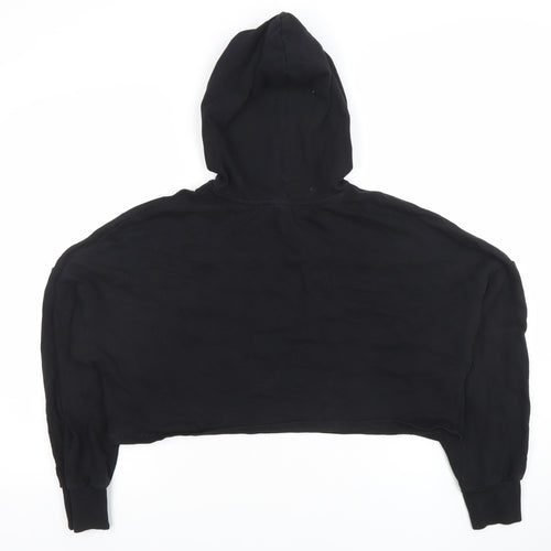 H&M Women’s Black Cropped Pullover Hoodie USA Originals M