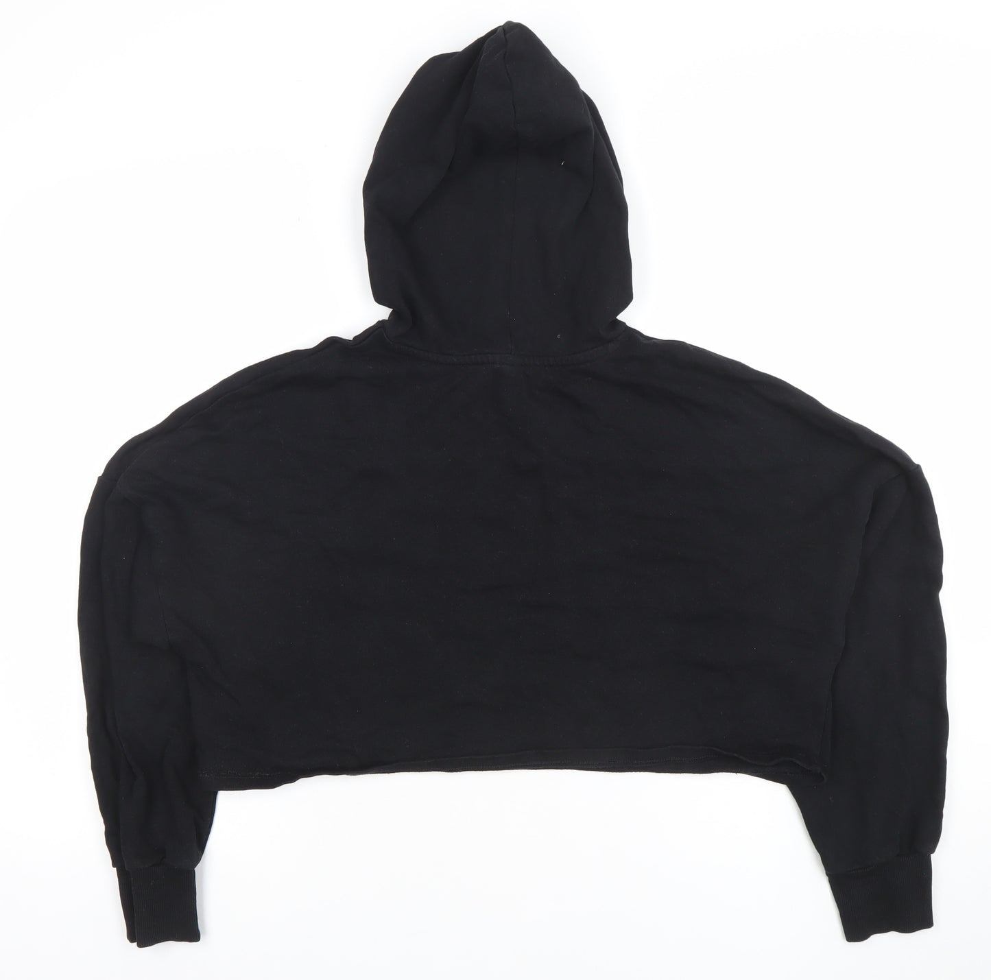 H&M Women’s Black Cropped Pullover Hoodie USA Originals M