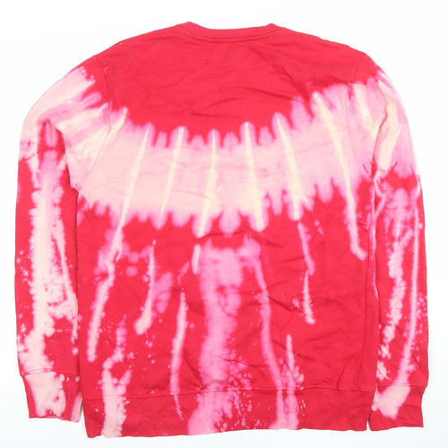 Imperious Women’s Red Tie-Dye Graphic Pullover Sweatshirt XL