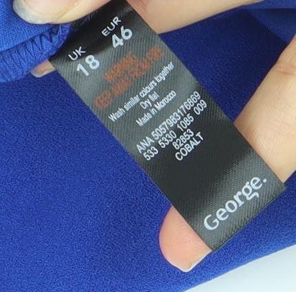 George Women’s Cobalt Blue Off Shoulder Jumpsuit UK 18