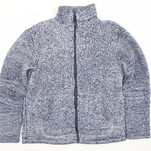 Nutmeg Women's Blue Fleece Zip Jacket Medium Regular Fit