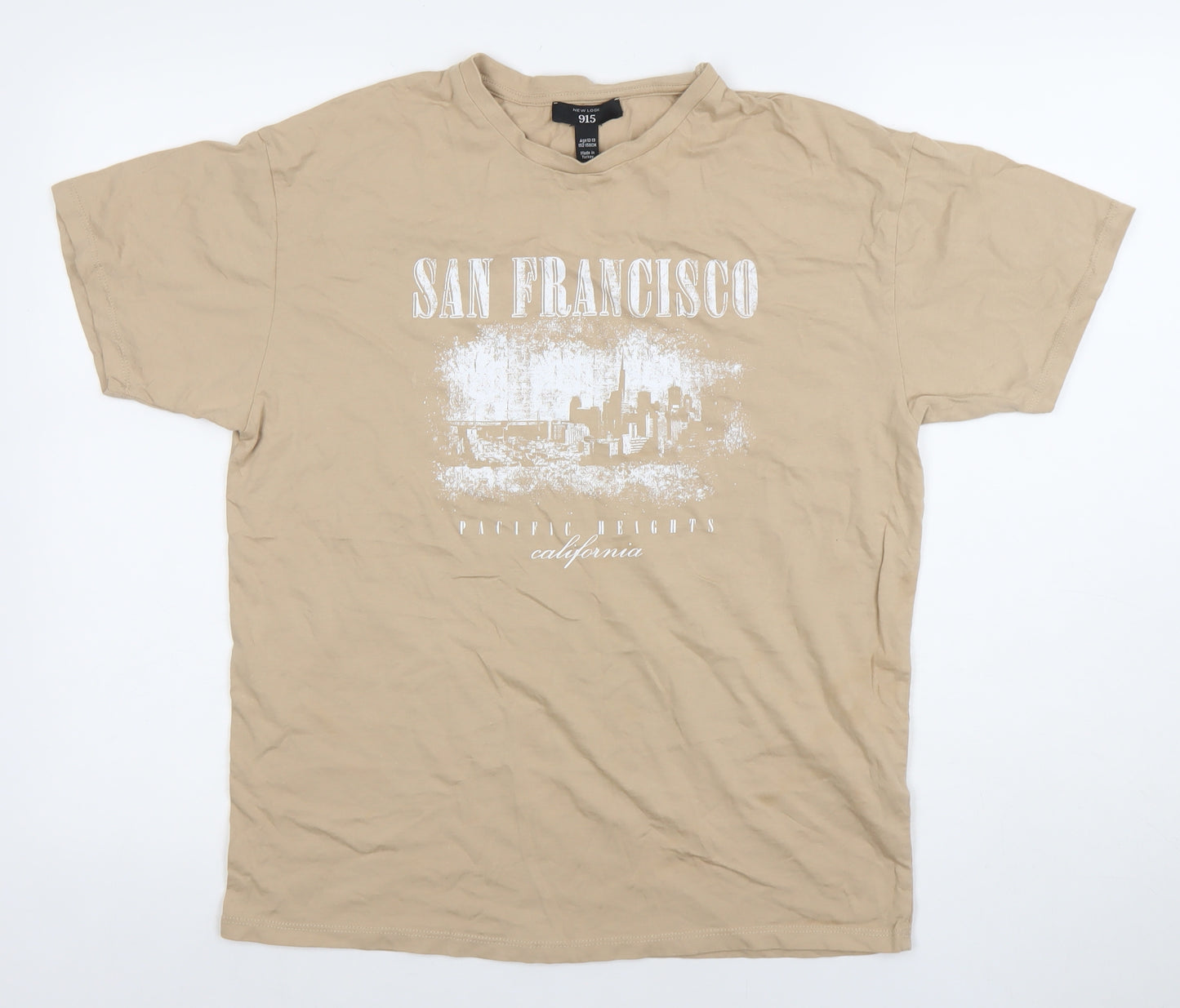 New Look Boys Beige San Francisco Graphic T-Shirt Age 12-13 Years