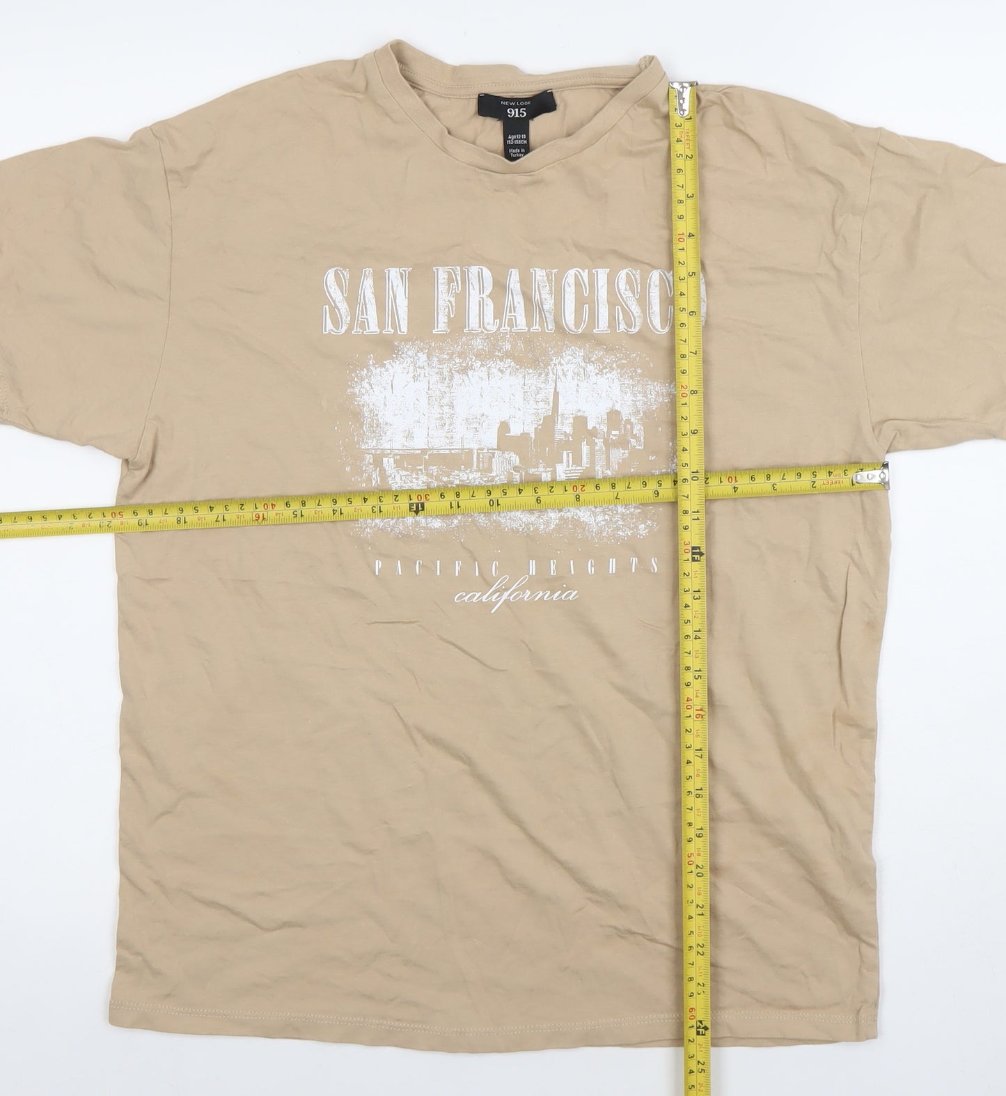 New Look Boys Beige San Francisco Graphic T-Shirt Age 12-13 Years