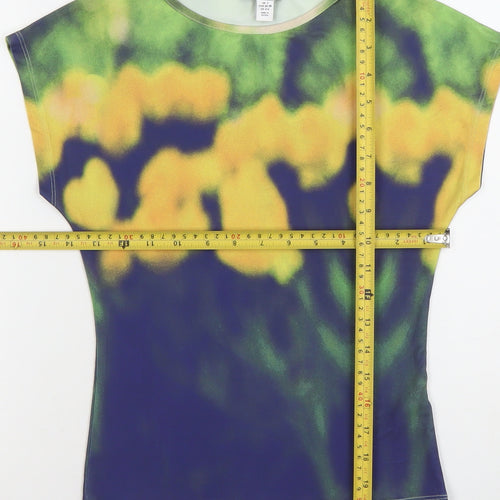 Topshop Women’s Multicoloured Floral Slim Fit T-Shirt Size S