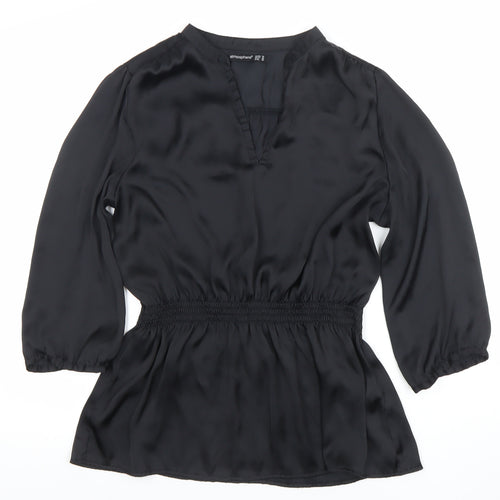 Atmosphere Womens Black V-Neck Tunic Blouse Size 14
