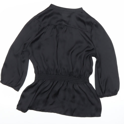 Atmosphere Womens Black V-Neck Tunic Blouse Size 14