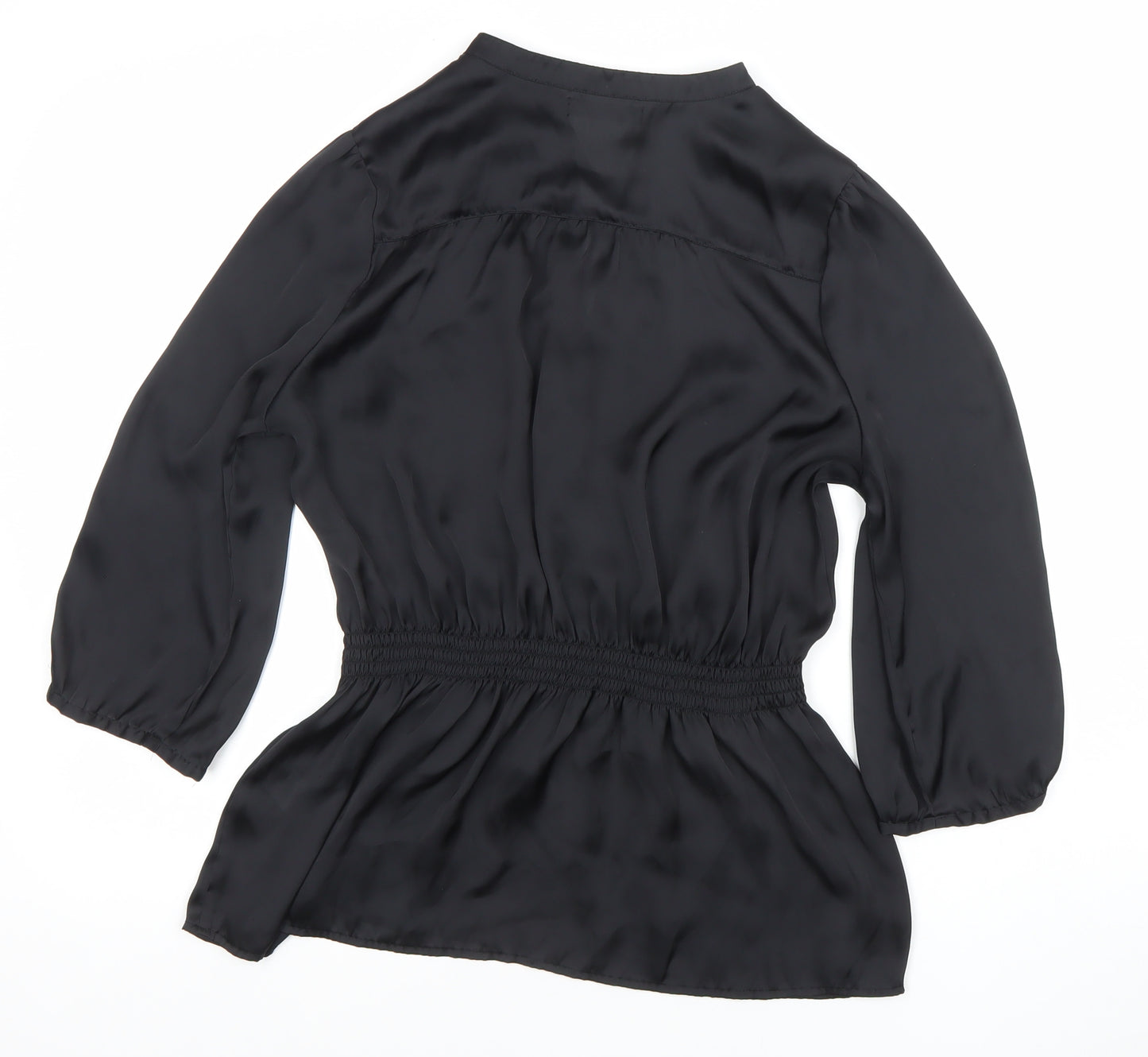 Atmosphere Womens Black V-Neck Tunic Blouse Size 14