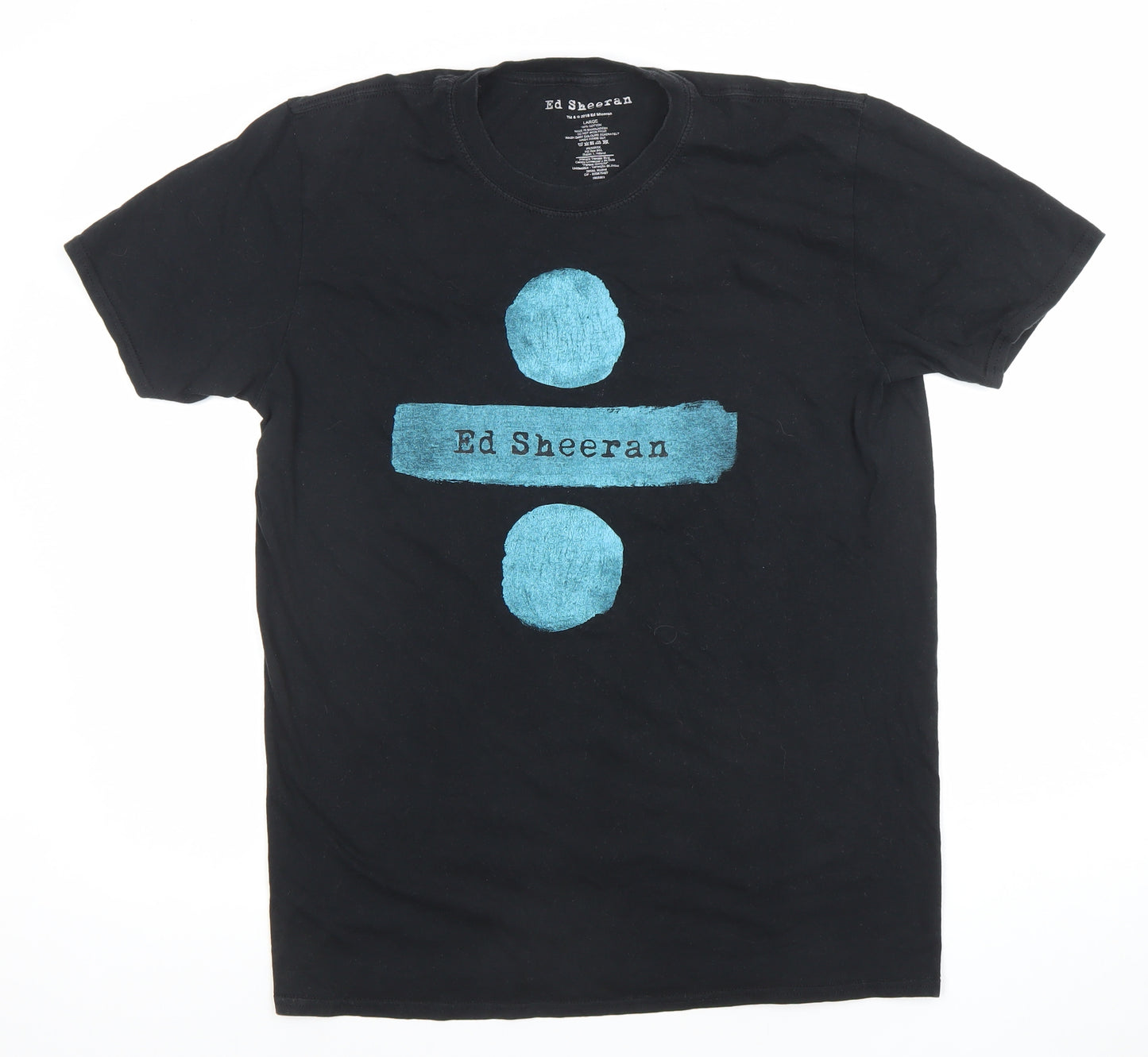 Primark Ed Sheeran Men's Black Large Cotton Band Graphic T-Shirt