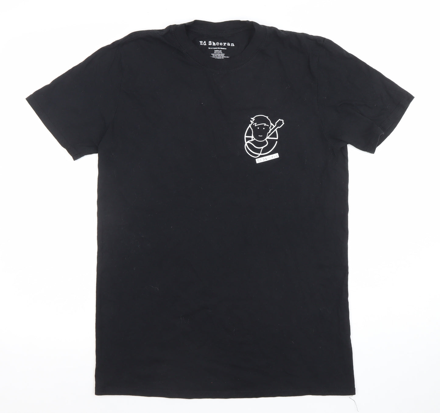 Ed Sheeran Men's Black Medium Graphic Band T-Shirt 2018 Cotton Crew Neck