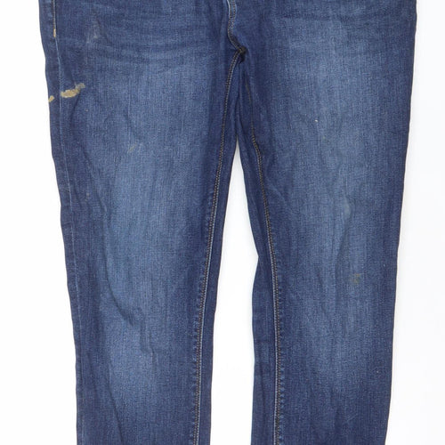 River Island Men's Blue 36x32 Straight Leg Stretch Denim Jeans