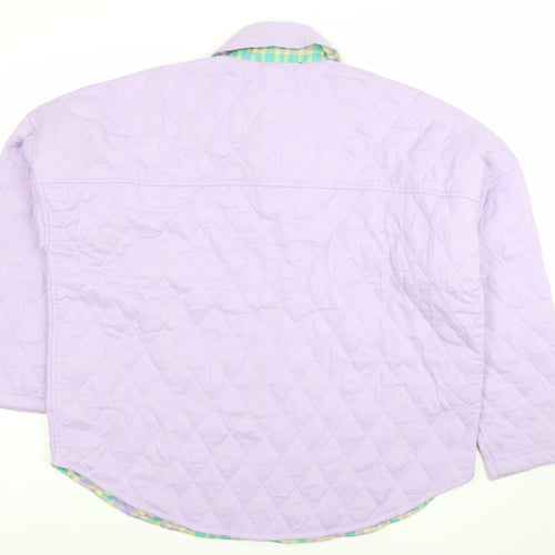Primark Women Purple Quilted Reversible Jacket Size 10