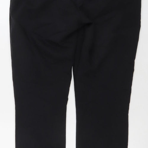 Gallery Women's Black UK 10 Tapered Cotton Blend Trousers