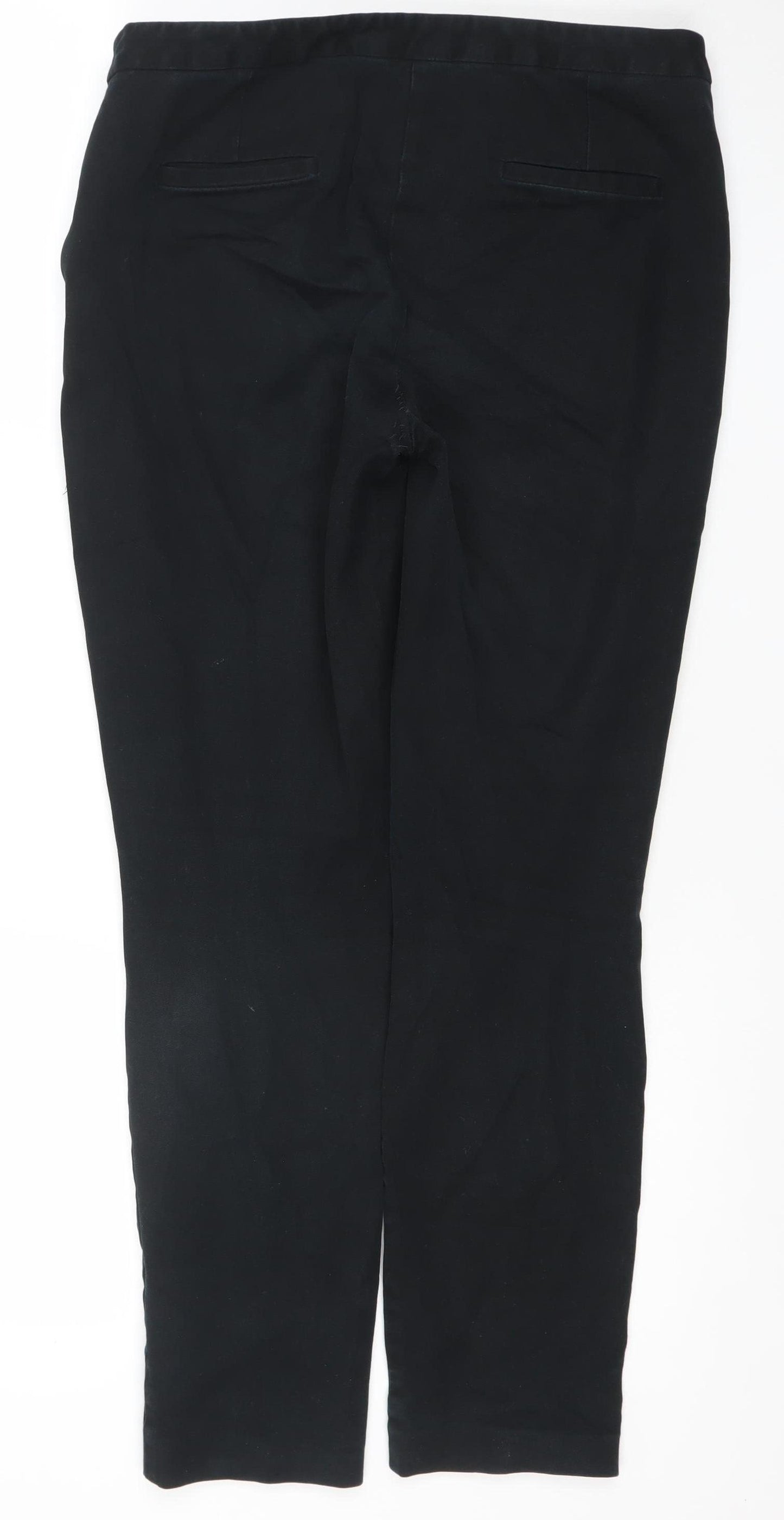 Dunnes Women’s Black Cotton Stretch Slim Trousers Size 10