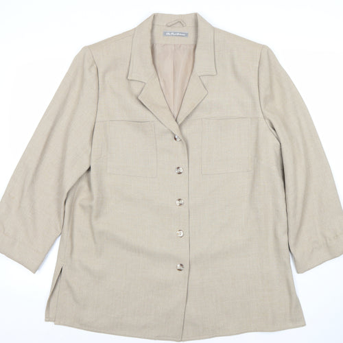 The Pearl Collection Women’s Beige Size 16 Single-Breasted Jacket