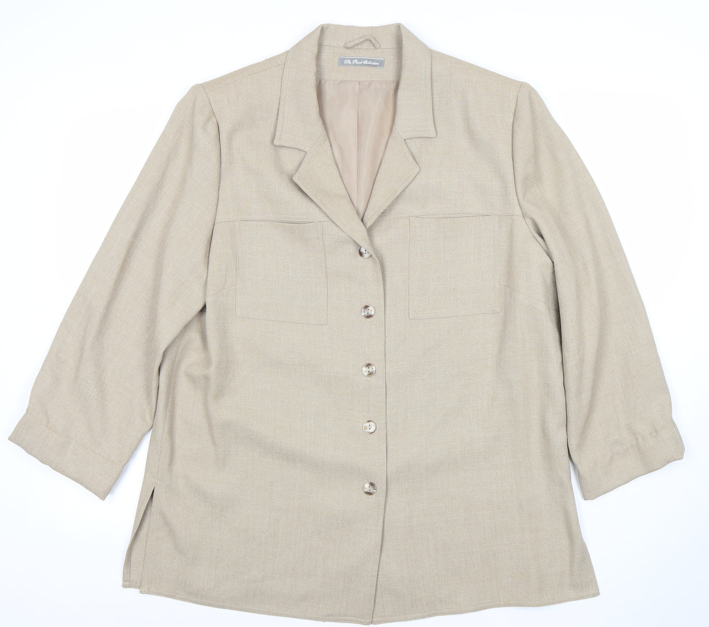 The Pearl Collection Women’s Beige Size 16 Single-Breasted Jacket