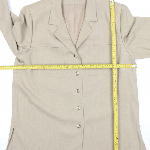 The Pearl Collection Women’s Beige Size 16 Single-Breasted Jacket