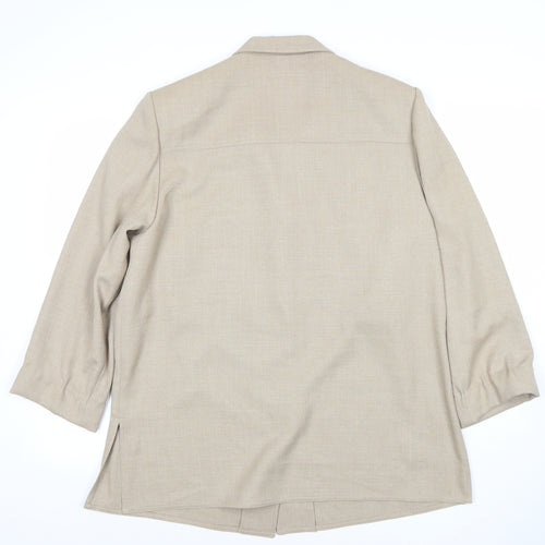 The Pearl Collection Women’s Beige Size 16 Single-Breasted Jacket