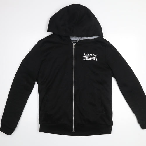 HEQU Men's Black Game of Thrones Hooded Zip Track Jacket Size M