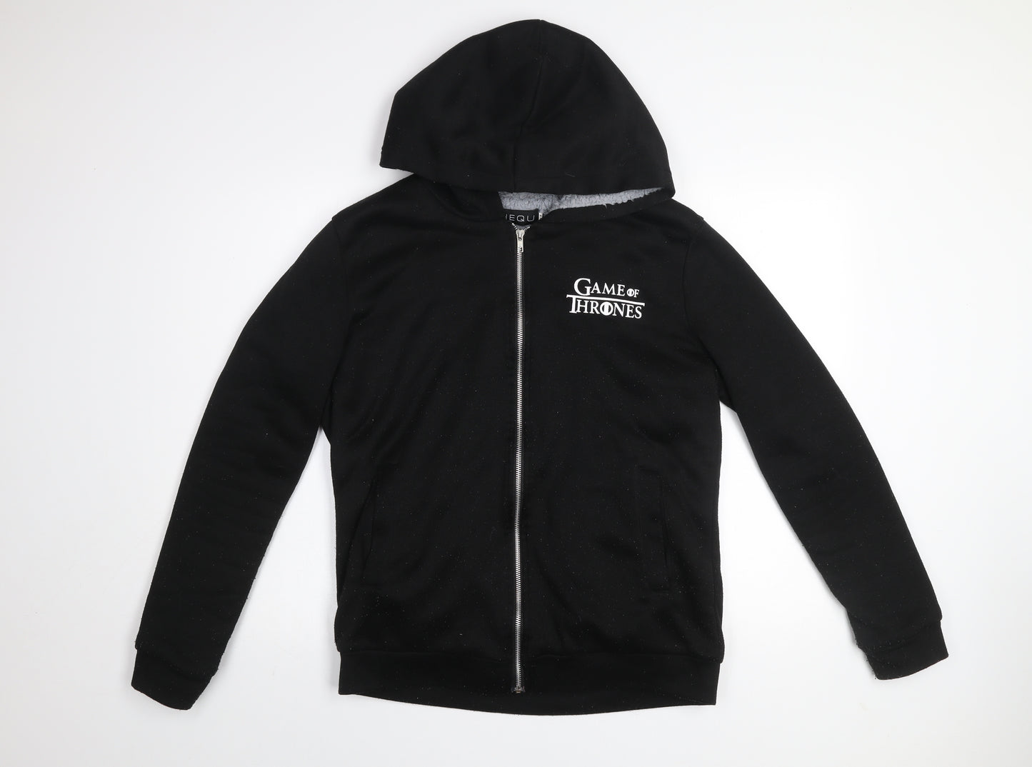 HEQU Men's Black Game of Thrones Hooded Zip Track Jacket Size M