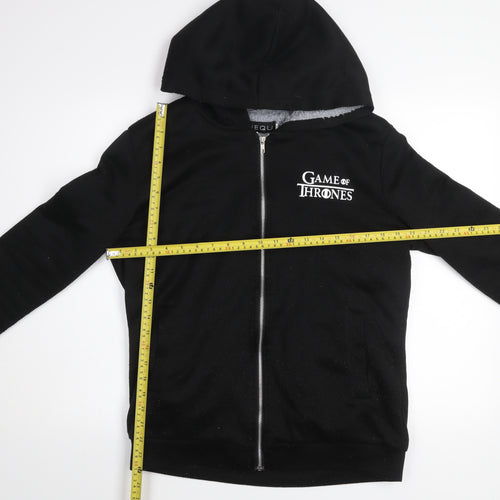 HEQU Men's Black Game of Thrones Hooded Zip Track Jacket Size M