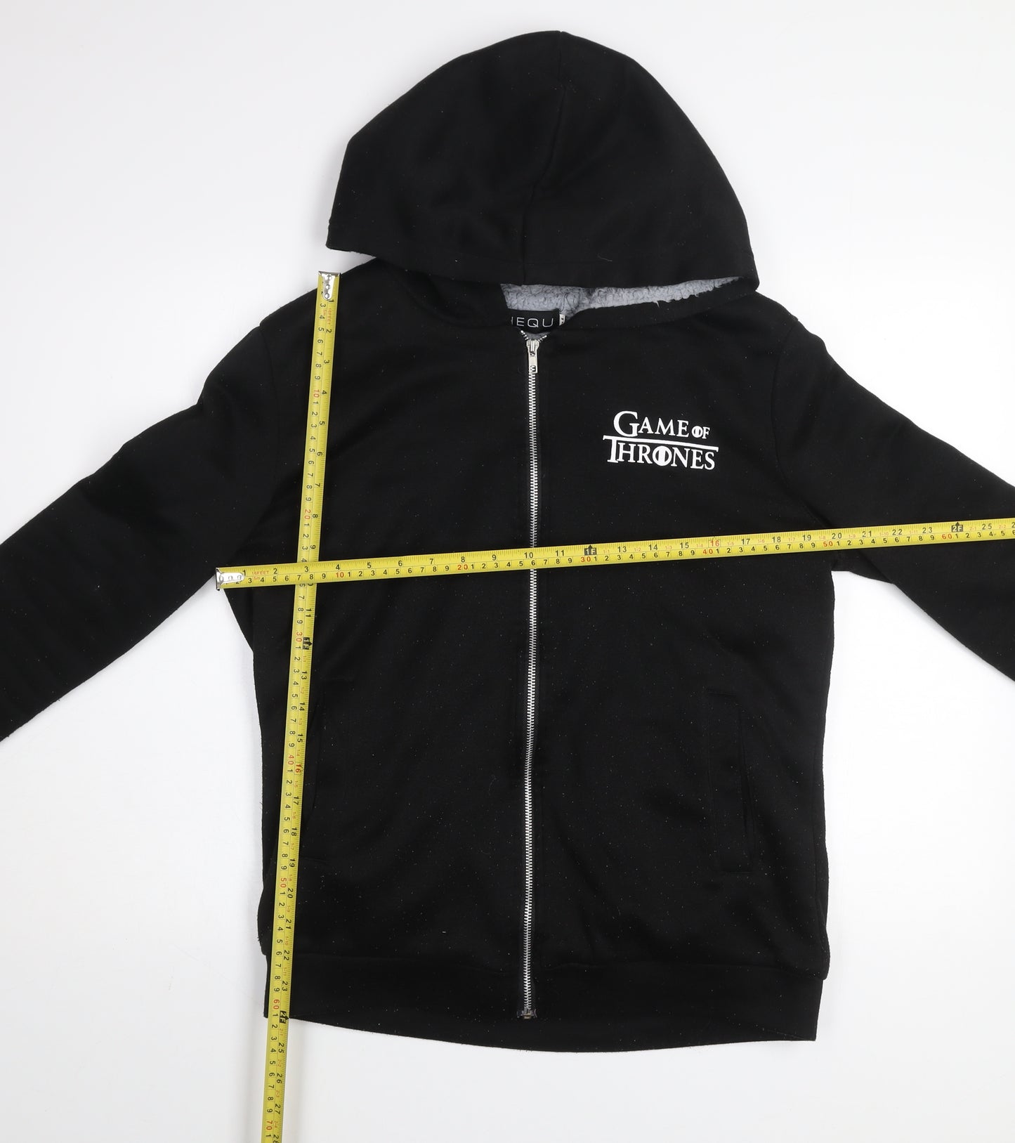 HEQU Men's Black Game of Thrones Hooded Zip Track Jacket Size M
