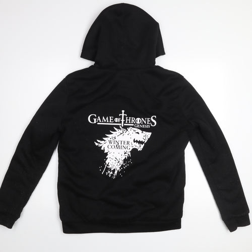HEQU Men's Black Game of Thrones Hooded Zip Track Jacket Size M