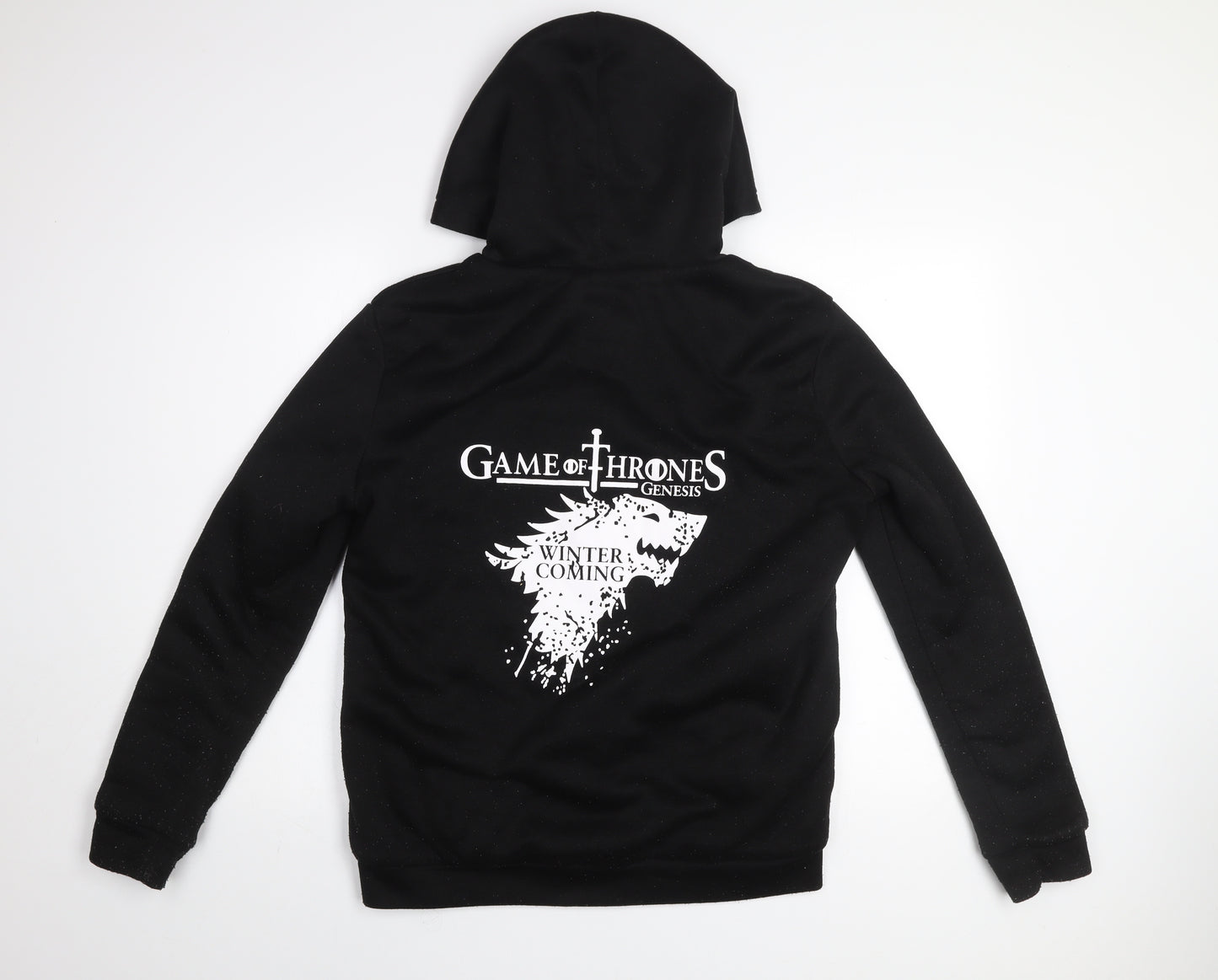 HEQU Men's Black Game of Thrones Hooded Zip Track Jacket Size M