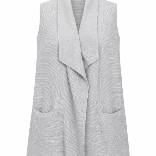 Esmara Women’s Grey Sleeveless Knit Cardigan XS Lightweight Open Front