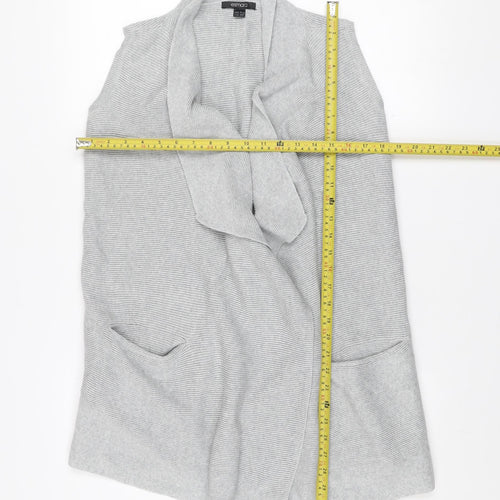 Esmara Women’s Grey Sleeveless Knit Cardigan XS Lightweight Open Front