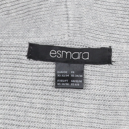 Esmara Women’s Grey Sleeveless Knit Cardigan XS Lightweight Open Front