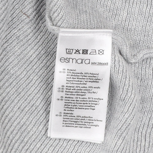 Esmara Women’s Grey Sleeveless Knit Cardigan XS Lightweight Open Front