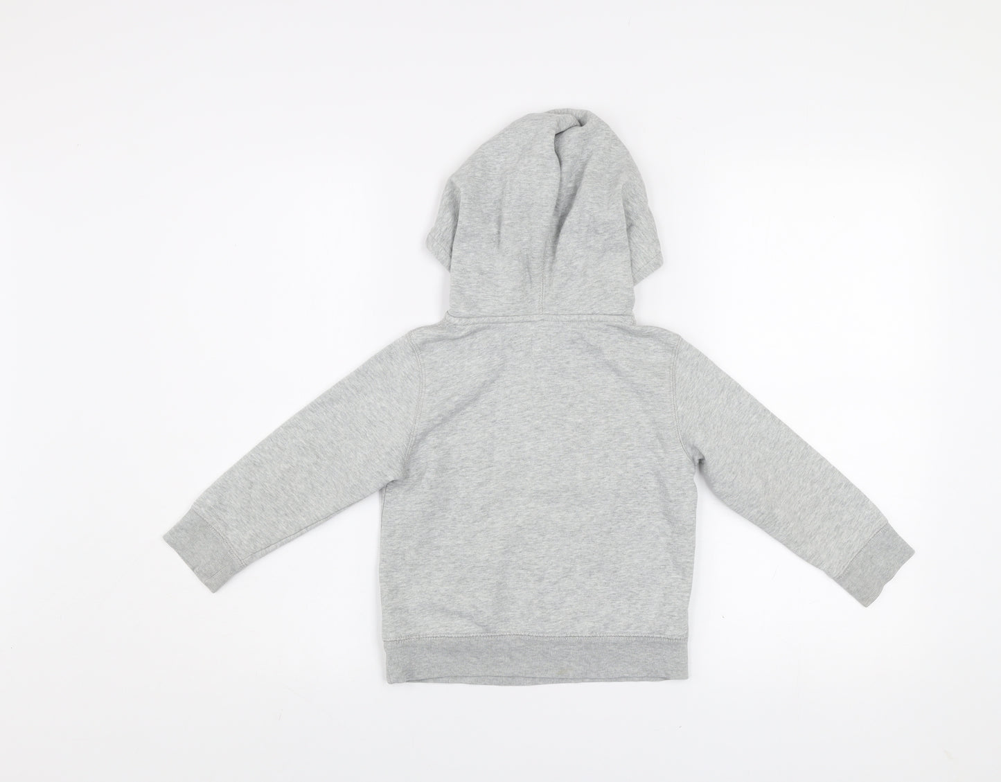 GAP Boys Grey Pullover Hoodie 4 Years Cotton Blend Logo Sweatshirt