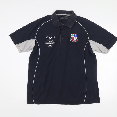 Rugbytech Men's Blue Polo Shirt L Sports Team Karmann Volkswagen