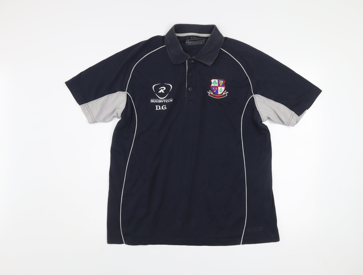 Rugbytech Men's Blue Polo Shirt L Sports Team Karmann Volkswagen