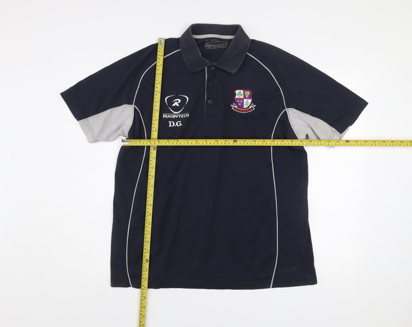 Rugbytech Men's Blue Polo Shirt L Sports Team Karmann Volkswagen