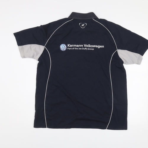 Rugbytech Men's Blue Polo Shirt L Sports Team Karmann Volkswagen