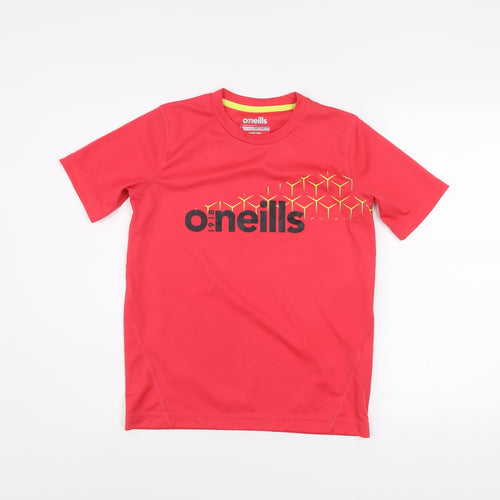 O'Neills Boys Red Short Sleeve Sports T-Shirt 10-11 Years Lightweight Activewear